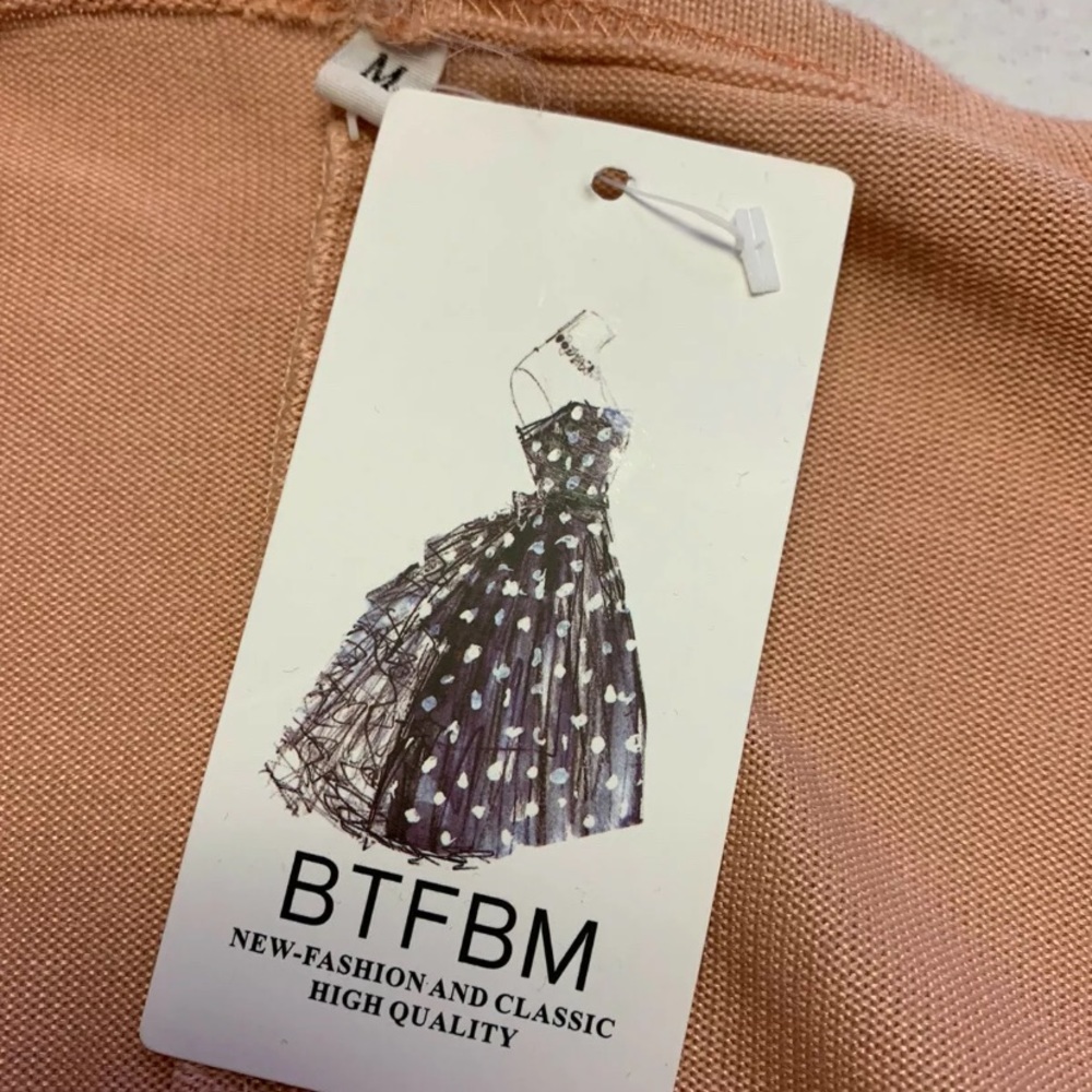 BTFBM open cardigan Pink/Black SzS pompom trim NWT - Picture 5 of 8